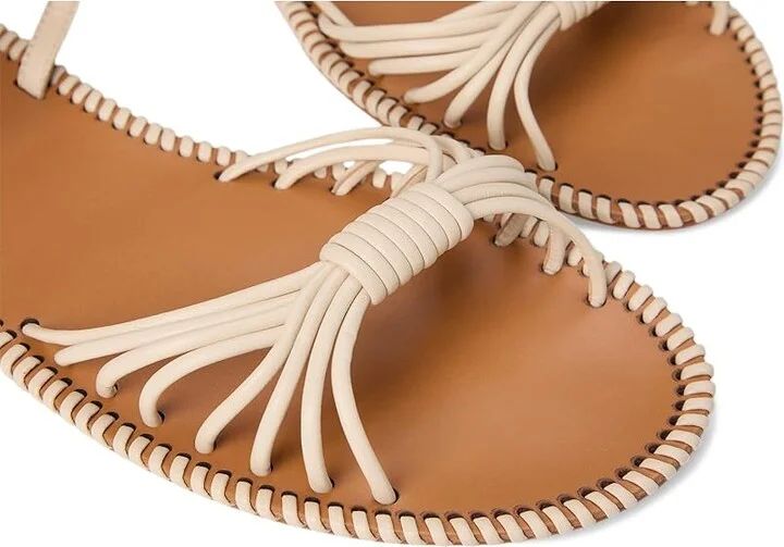 Schutz Livia Flat Women's Wedge Shoes White : 10 M, Leather - Image 7