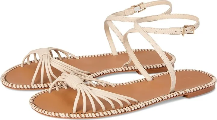 Schutz Livia Flat Women's Wedge Shoes White : 10 M, Leather