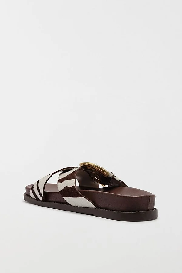 Schutz Lois Sporty Flat Sandal in Off Brown - Image 5