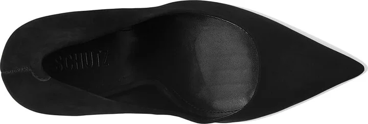 Schutz Lou Curve High Women's Heels Black : 9.5 M, Leather - Image 2