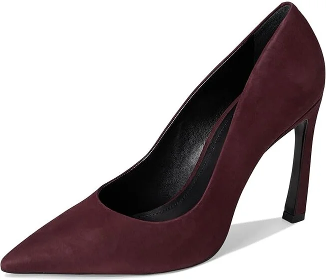 Schutz Lou Curve High Women's Heels Cherry Wine : 11 M, Leather - Image 5