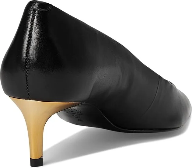 Schutz Lou Mid Curve High Women's Heels Black : 5 M, Leather - Image 4