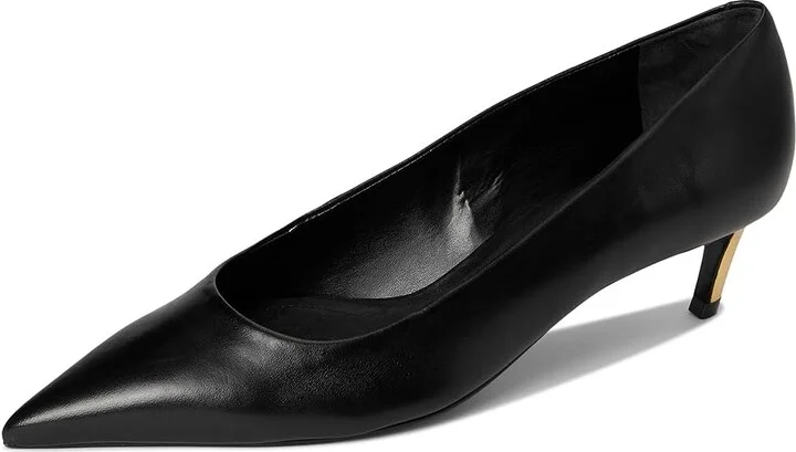 Schutz Lou Mid Curve High Women's Heels Black : 5 M, Leather - Image 5