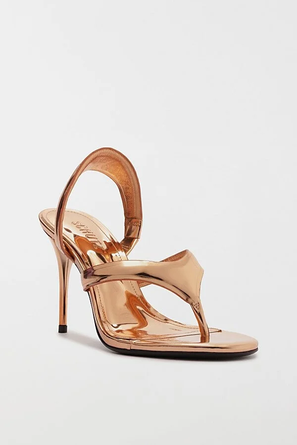 Schutz Lume Heeled Thong Sandal in Black - Image 6