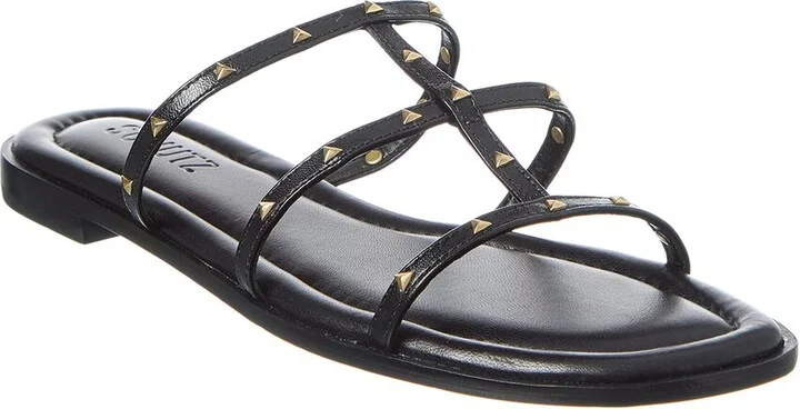 Schutz Lydia Flat Leather Sandal