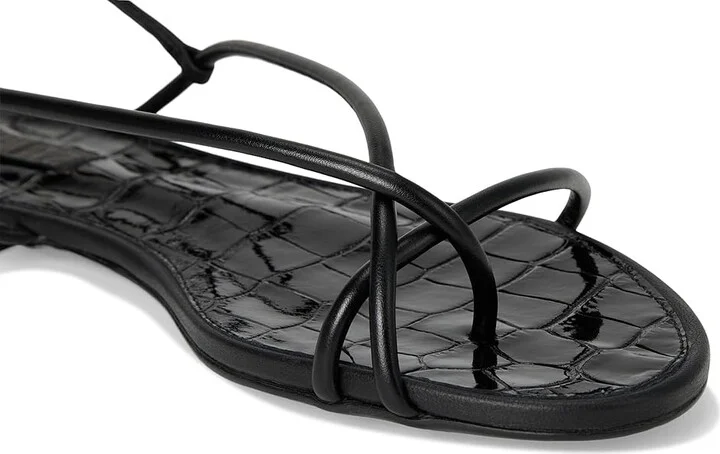 Schutz Malta Flat Women's Sandals Black : 11 M, Leather - Image 7