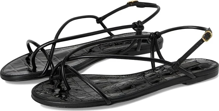 Schutz Malta Flat Women's Sandals Black : 11 M, Leather