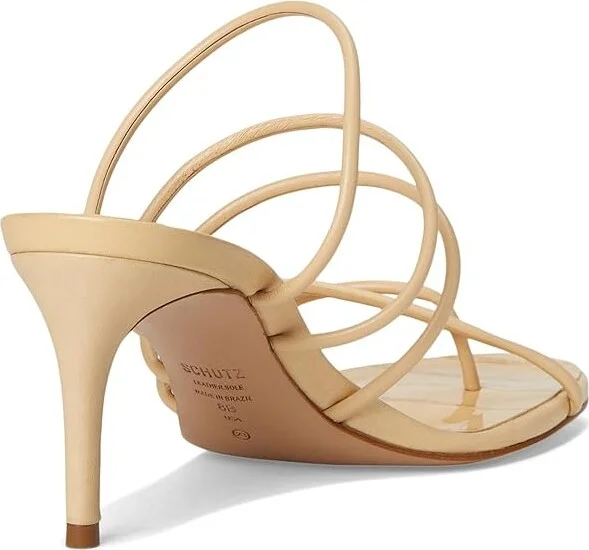 Schutz Malta Mule Women's Sandals Natural Nibs : 6.5 M, Leather - Image 4