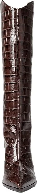 Schutz Maryana Block Women's Boots Dark Chocolate : 5 M, Leather - Image 2