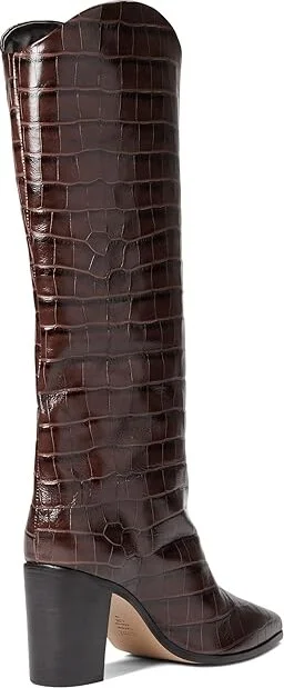 Schutz Maryana Block Women's Boots Dark Chocolate : 5 M, Leather - Image 4