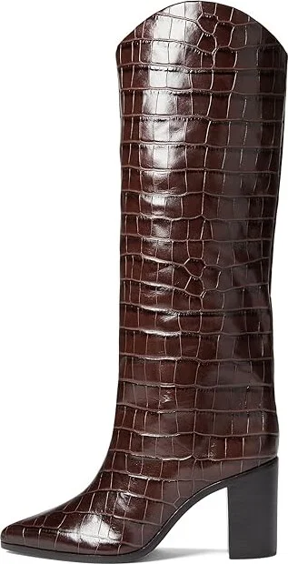 Schutz Maryana Block Women's Boots Dark Chocolate : 5 M, Leather - Image 6
