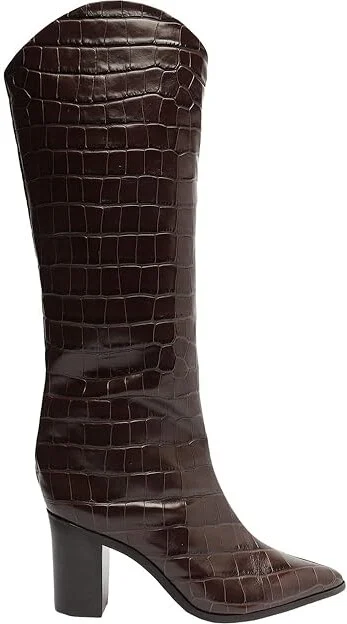 Schutz Maryana Block Women's Boots Dark Chocolate : 5 M, Leather - Image 7