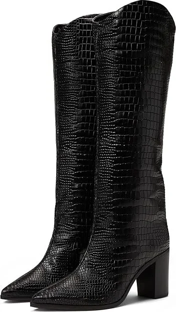 Schutz Maryana Block Women's Shoes Black : 5 M, Leather