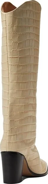 Schutz Maryana Block Women's Shoes Eggshell : 5 M, Leather - Image 4