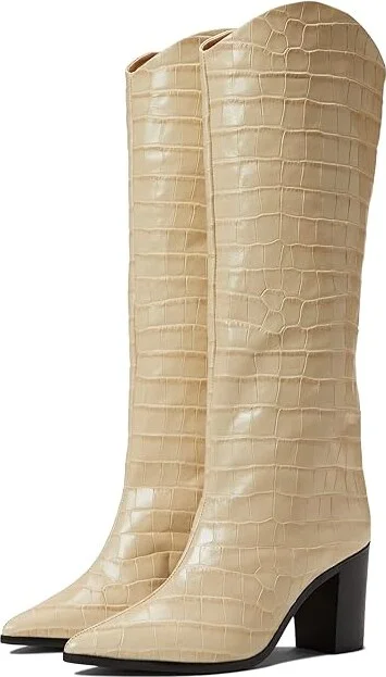 Schutz Maryana Block Women's Shoes Eggshell : 5 M, Leather