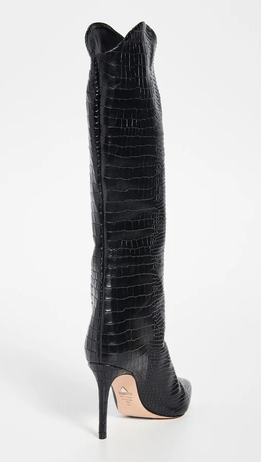 Schutz Maryana Croc Tall Boots - Image 4