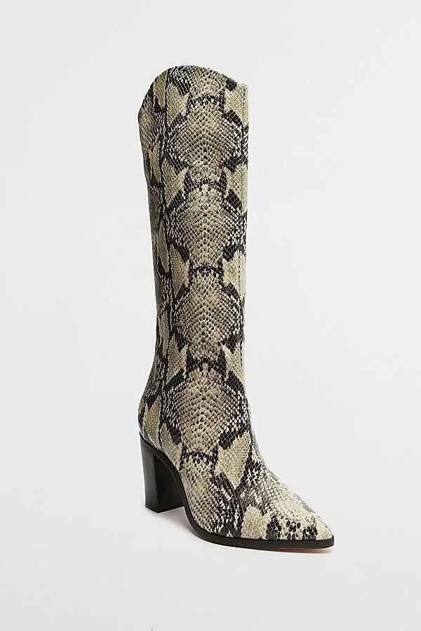 Schutz Maryana Knee-High Block Boot in Natural - Image 2