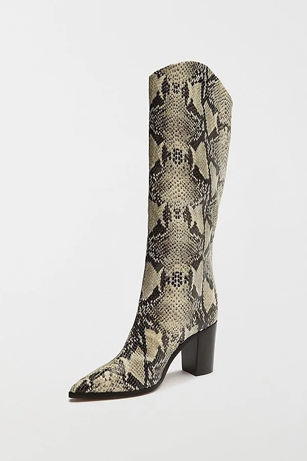 Schutz Maryana Knee-High Block Boot in Natural - Image 3