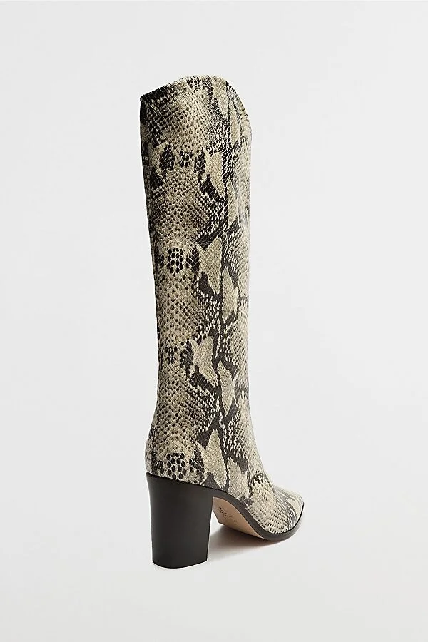 Schutz Maryana Knee-High Block Boot in Natural - Image 4