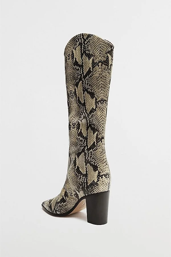 Schutz Maryana Knee-High Block Boot in Natural - Image 5