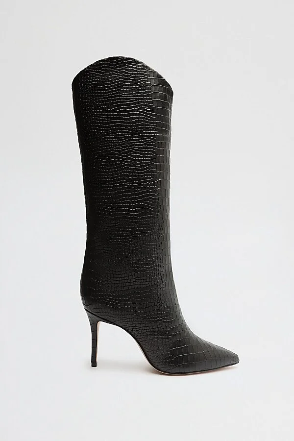Schutz Maryana Leather Knee-High Boot in Black - Image 2