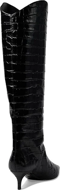 Schutz Maryana Lo Wide Women's Boots Black 1 : 5 M, Leather - Image 4