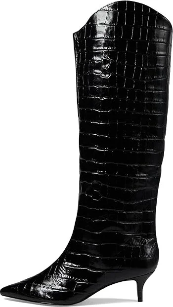 Schutz Maryana Lo Wide Women's Boots Black 1 : 5 M, Leather - Image 5