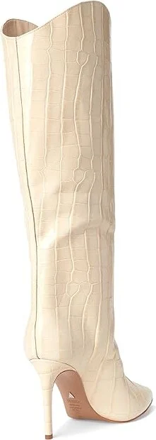 Schutz Maryana Wide Women's Boots Eggshell : 7 M, Leather - Image 4