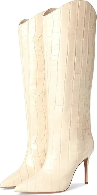 Schutz Maryana Wide Women's Boots Eggshell : 7 M, Leather