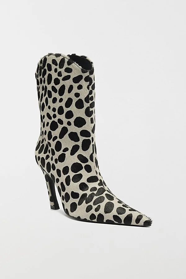Schutz Maryann Curve Bootie in White/Black - Image 2