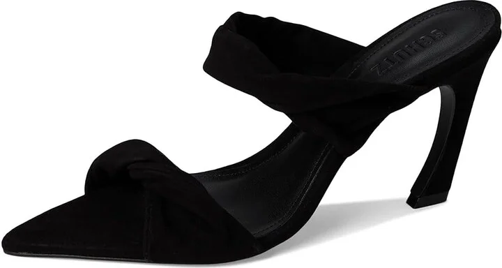 Schutz Meline Mule Women's Sandals Black : 5 M, Suede - Image 5