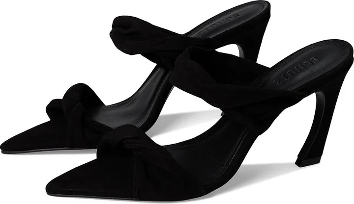 Schutz Meline Mule Women's Sandals Black : 5 M, Suede