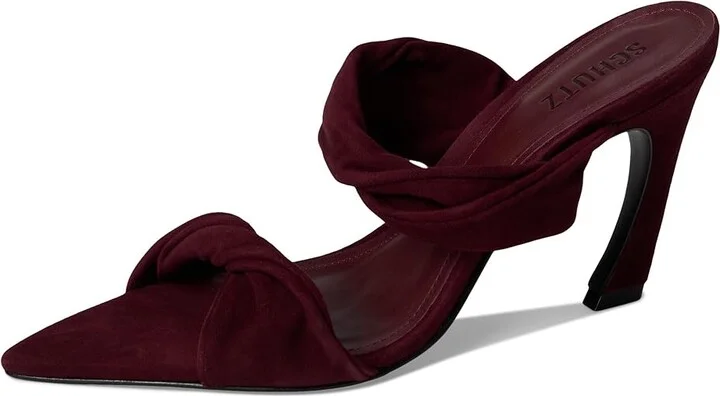 Schutz Meline Mule Women's Sandals Vino : 7.5 M, Suede - Image 5