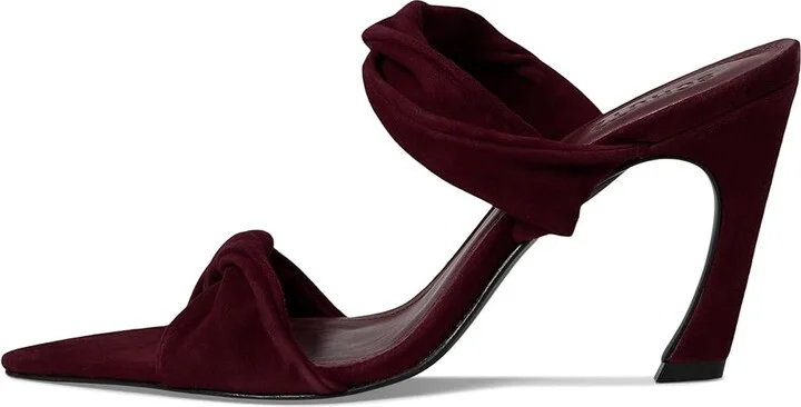 Schutz Meline Mule Women's Sandals Vino : 7.5 M, Suede - Image 6