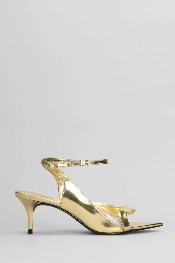 Schutz Metallic Slingback Sandals
