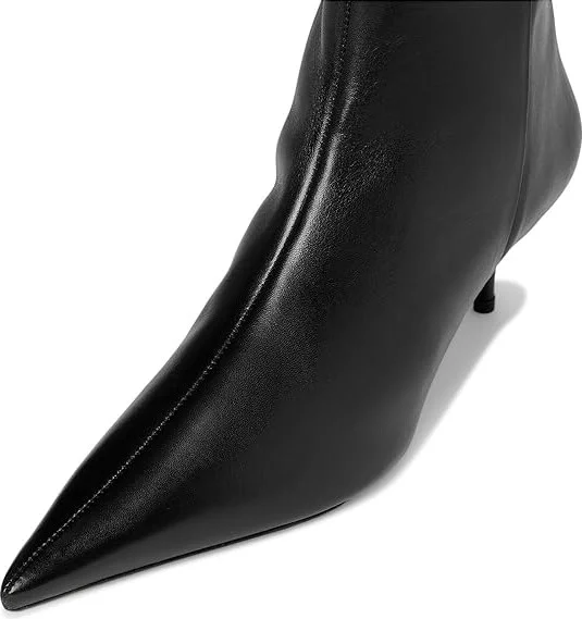 Schutz Mikki Mid Women's Shoes Black 5 : 10.5 M, Suede - Image 2