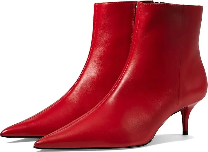 Schutz Mikki Mid Women's Shoes Flame Scarlet : 5 M, Suede