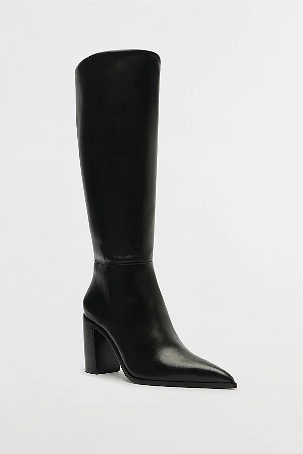 Schutz Mikki Up Block Knee-High Boot in Black - Image 2