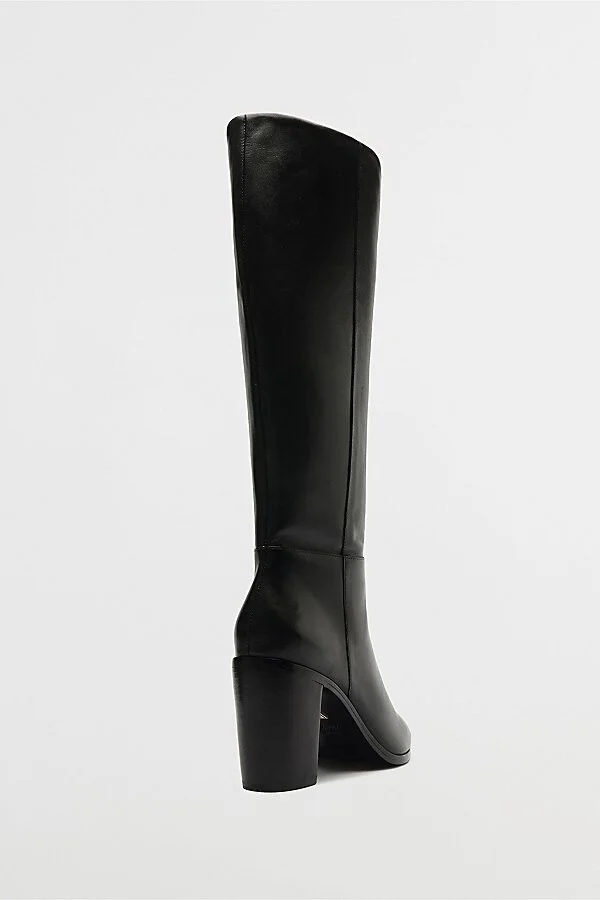 Schutz Mikki Up Block Knee-High Boot in Black - Image 4