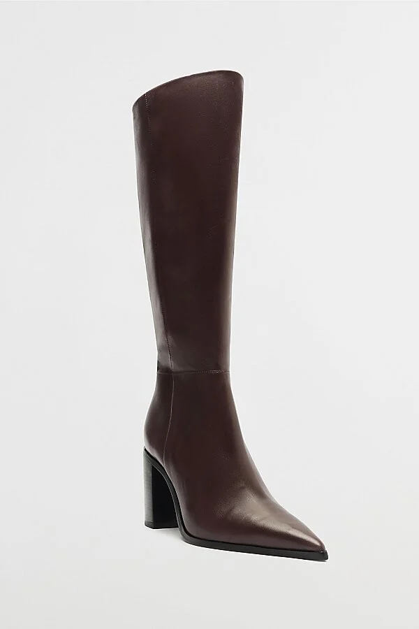 Schutz Mikki Up Block Knee-High Boot in Black - Image 6