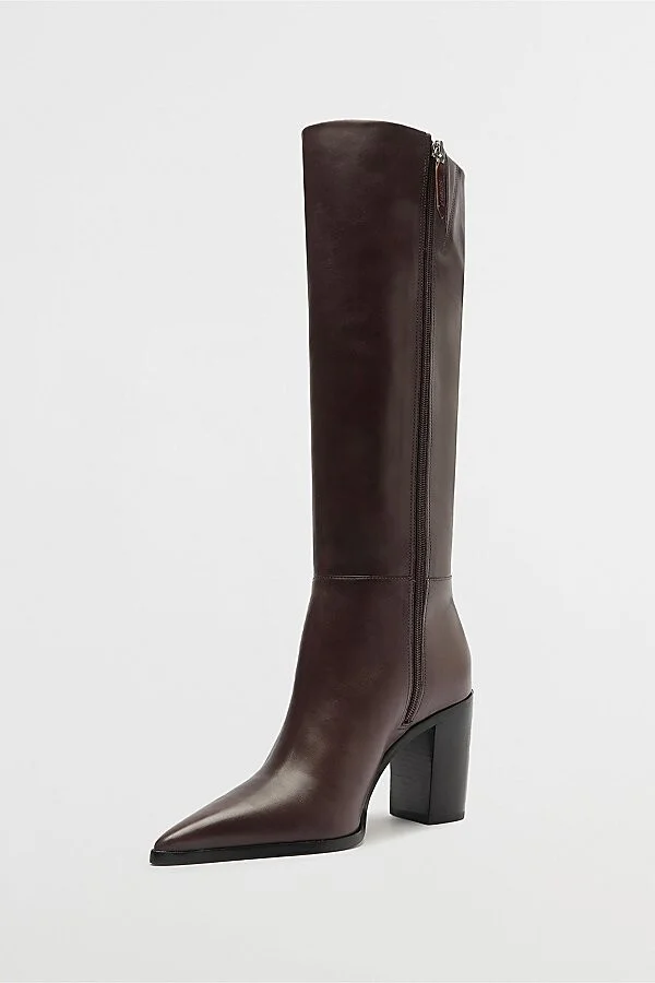 Schutz Mikki Up Block Knee-High Boot in Black - Image 7