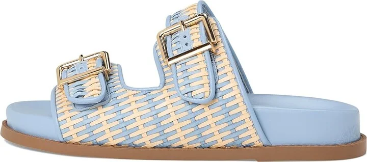 Schutz Naomi Women's Wedge Shoes Bege /Sky Blue : 6 M, Leather - Image 6