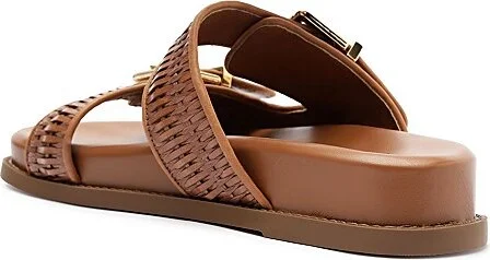 Schutz Naomi Woven Slide in Brown - Image 2