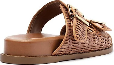 Schutz Naomi Woven Slide in Brown - Image 3
