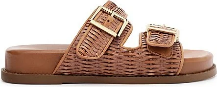 Schutz Naomi Woven Slide in Brown - Image 5