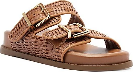 Schutz Naomi Woven Slide in Brown
