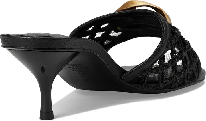 Schutz Olga Kitten Embroidery Women's Wedge Shoes Black 5 : 9.5 M, Leather - Image 4