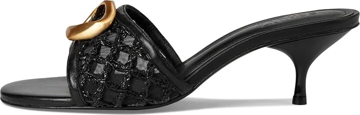 Schutz Olga Kitten Embroidery Women's Wedge Shoes Black 5 : 9.5 M, Leather - Image 6