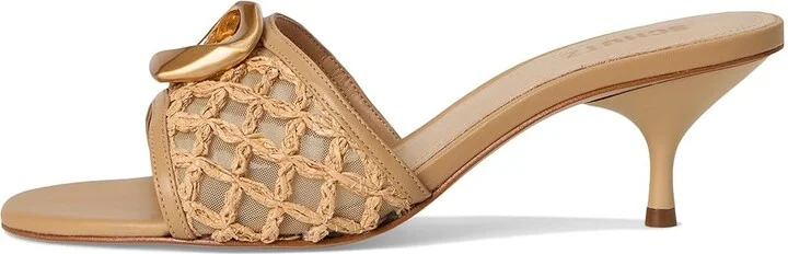 Schutz Olga Kitten Embroidery Women's Wedge Shoes Caramelo/Egg Shell/Light Wood : 8.5 M, Leather - Image 6