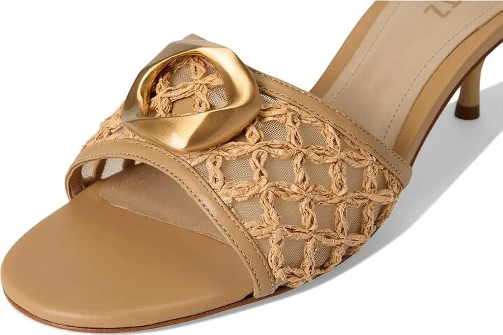 Schutz Olga Kitten Embroidery Women's Wedge Shoes Caramelo/Egg Shell/Light Wood : 8.5 M, Leather - Image 7